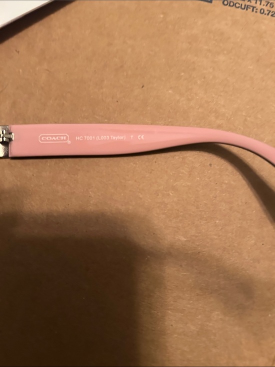 Coach HC7001 Taylor sunglasses ladies silver frame and pink temples main image 6